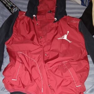 Jordan Red and Black Lightweight Shirt Jacket